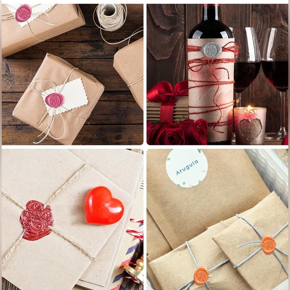 Elegant Wax Seal Kit with Gold Stamp and Tealight Candles - Picture 4 of 7